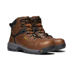 Bottes Et Chaussures De Travail|Imperméable À L'eau*KEEN CSA Chicago 6" Waterproof Boot (Carbon-Fiber Toe) Pour Homme  |   Tobacco/Black