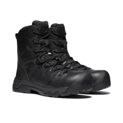 Bottes Et Chaussures De Travail|Imperméable À L'eau*KEEN CSA Oshawa+ 8" Side Zip Waterproof Boot (Carbon-Fiber Toe) Pour Homme  |   Black/Black