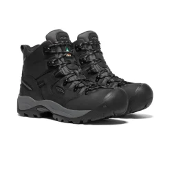Bottes Et Chaussures De Travail|Imperméable À L'eau*KEEN CSA Pittsburgh Energy 6" Waterproof Boot (Carbon-Fiber Toe) Pour Homme  |  Black/Forged Iron Black/ForgedIron