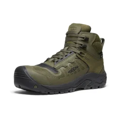 Bottes Et Chaussures De Travail|Imperméable À L'eau*KEEN CSA Reno Mid KBF Waterproof (Carbon-Fiber Toe) Pour Homme  |  Dark Olive/Black DarkOlive/Black