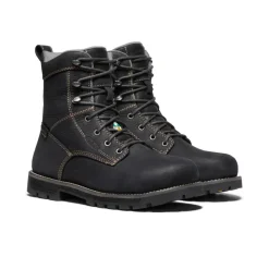 Bottes Et Chaussures De Travail|Imperméable À L'eau*KEEN CSA Seattle 8" Waterproof Boot (Aluminum Toe) Pour Femme  |  Black/Steel Grey Black/SteelGrey