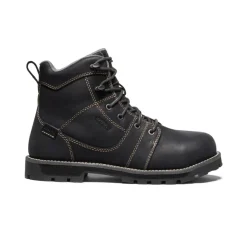 Bottes Et Chaussures De Travail|Imperméable À L'eau*KEEN CSA Seattle 6" Waterproof Boot (Aluminum Toe) Pour Femme  |  BLACK/STEEL GREY BLACK/STEELGREY