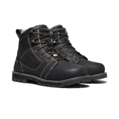 Bottes Et Chaussures De Travail|Imperméable À L'eau*KEEN CSA Seattle 6" Waterproof Boot (Aluminum Toe) Pour Femme  |  BLACK/STEEL GREY BLACK/STEELGREY