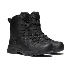 Bottes Et Chaussures De Travail|Imperméable À L'eau*KEEN Detroit Plus 8" Zip Waterproof Boot (Soft Toe) Pour Homme  |   Black/Black