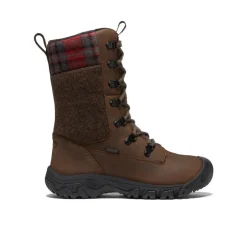 Imperméable À L'eau|Bottes*KEEN Greta Tall Waterproof Boot Pour Femme  |  Brown/Red Plaid Brown/RedPlaid
