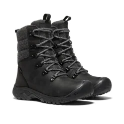 Imperméable À L'eau|Bottes*KEEN Greta Waterproof Boot Pour Femme  |  Black/Black Wool Black/BlackWool