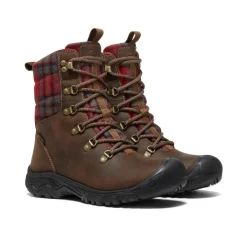 Imperméable À L'eau|Bottes*KEEN Greta Waterproof Boot Pour Femme  |  Dark Brown/Red Plaid DarkBrown/RedPlaid