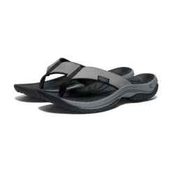Sandales*KEEN Kona Leather Flip-Flop Pour Homme  |  Steel Grey/Black SteelGrey/Black