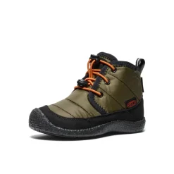 Bottes*KEEN Little Kids' Howser II Waterproof Chukka  |  Dark Olive/Gold Flame DarkOlive/GoldFlame