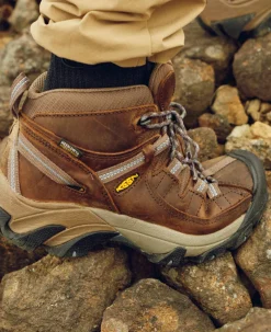 Imperméable À L'eau|Bottes*KEEN Targhee II Waterproof Mid Pour Femme  |  Steel Grey/Hydrangea SteelGrey/Hydrangea