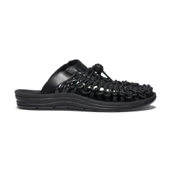 Chaussures À Enfiler*KEEN UNEEK Premium leather Slide Pour Femme  |  Triple Black/Black TripleBlack/Black