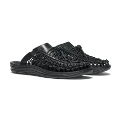 Chaussures À Enfiler*KEEN UNEEK Premium Leather Slide Pour Homme  |  Triple Black/Black TripleBlack/Black