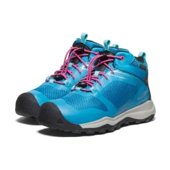Bottes*KEEN Wanduro Waterproof Boot Pour Jeunes  |  Fjord Blue/Fuchsia Purple FjordBlue/FuchsiaPurple