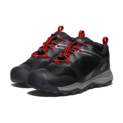 Chaussures*KEEN Wanduro Waterproof Shoe Pour Jeunes  |  Black/Ribbon Red Black/RibbonRed
